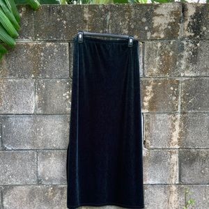 Kathie Lee - Faux Velvet Maxi Skirt